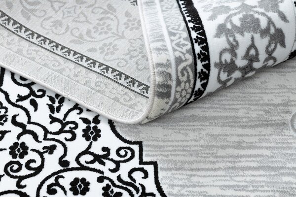 Dywany Łuszczów , AKCIA: 80x150 cm Kusový koberec Gloss 8490 52 Ornament ivory/grey, šedá, chodba / predsieň