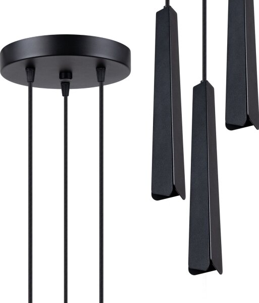 Sollux SL.1401 - Luster na lanku PRYSM 3xG9/8W/230V čierna