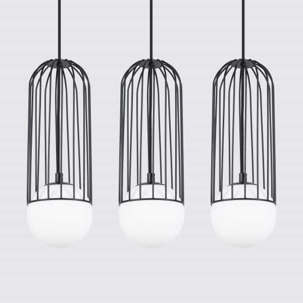 Sollux SL.1334 - Luster na lanku BRINA 3xG9/8W/230V čierna