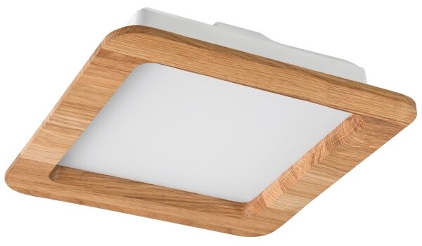 LED Podhľadové svietidlo WOODY SPOT LED/17W/230V 3000K dub 18,5x18,5 cm