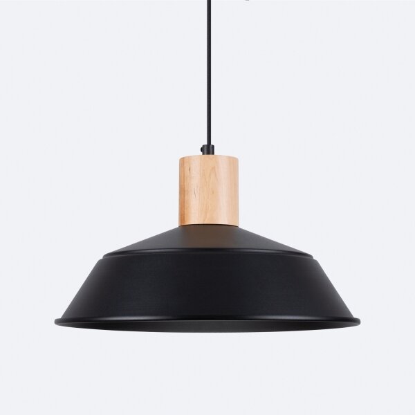 Sollux SL.1322 - Luster na lanku FANO 1xE27/15W/230V pr. 34 cm čierna