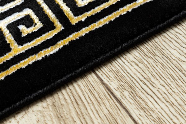 Dywany Łuszczów, Behúň Gloss 6776 86 greek black/gold, 60x300, žltá, kancelária