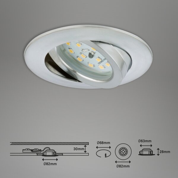 Briloner 7296-019 - LED Kúpeľňové podhľadové svietidlo LED/6,5W/230V IP23