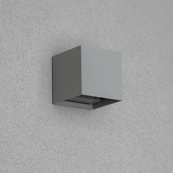 Brilagi - LED Vonkajšie nástenné svietidlo CUBE LED/6W/230V šedá IP54