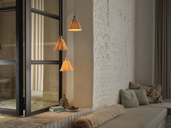 Ledvance - Luster na lanku DECOR RAFFIA 3xE27/15W/230V rafia