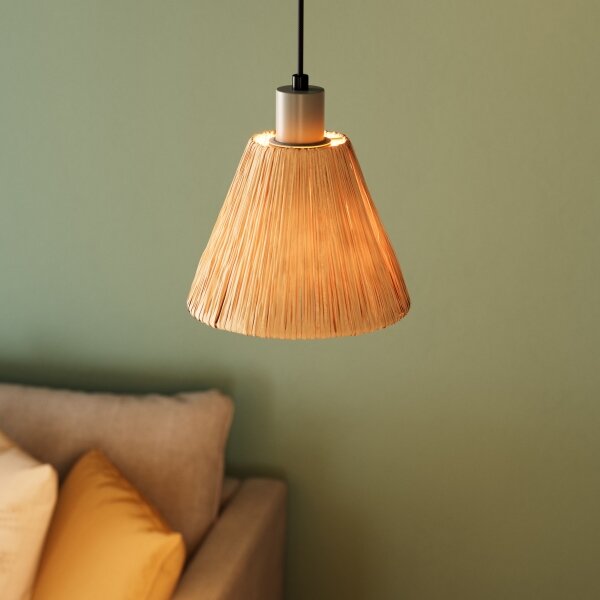 Ledvance - Luster na lanku DECOR RAFFIA 1xE27/15W/230V rafia