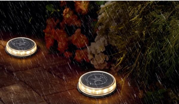 Aigostar - LED Solárna lampa LED/0,6W/5,5V 24,5 cm 3200K IP66 čierna