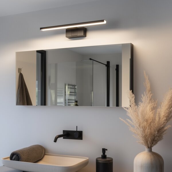 Aigostar - LED kúpeľňové osvetlenie zrkadla LED/8W/230V 4000K 40 cm IP44 čierna