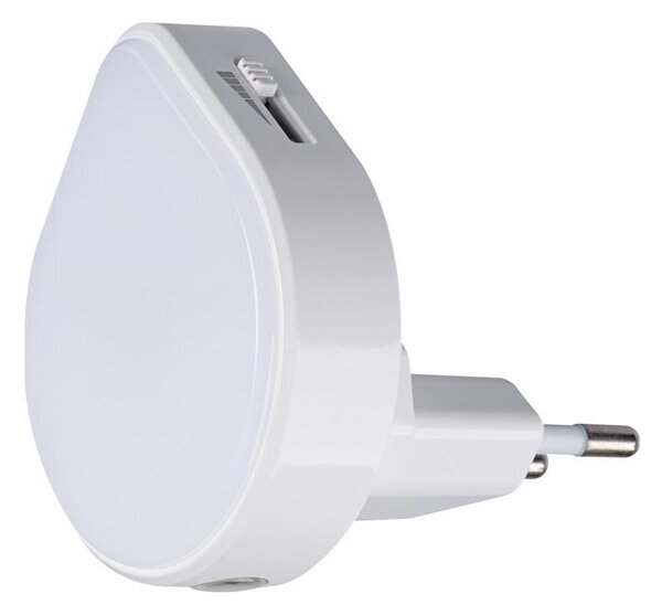 Kanlux 37396 - LED Orientačné svietidlo so senzorom do zásuvky ULOV LED/0,5W/230V