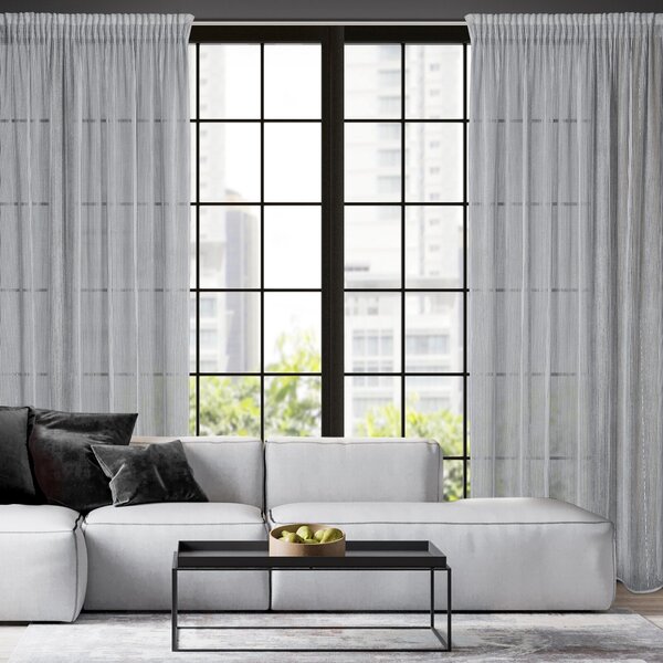 ZÁVES NA PÁSKE REGINA 135X270 CM STRIEBORNÁ