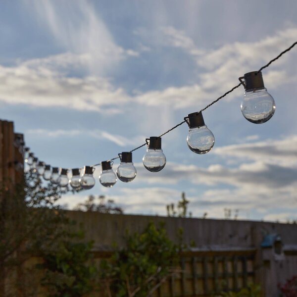 SMART GARDEN LED solárne svetelné reťaze GloBulb, 40 žiaroviek, IP44, Jasné / priehľadné, Plast, Solárne svietidlá