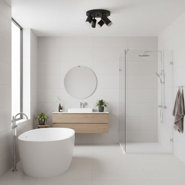 Brilagi - Kúpeľňové bodové svietidlo SELE AQUA 4xGU10/30W/230V IP44 čierna