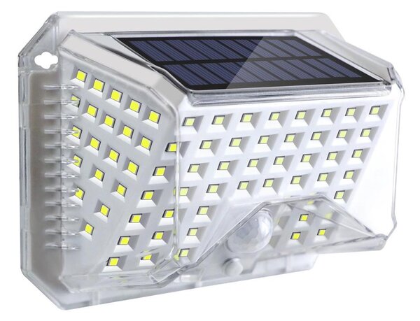 Brilagi-LED Solárne nástenné svietidlo so senzorom WALLIE LED/4W/5,5V strieborná