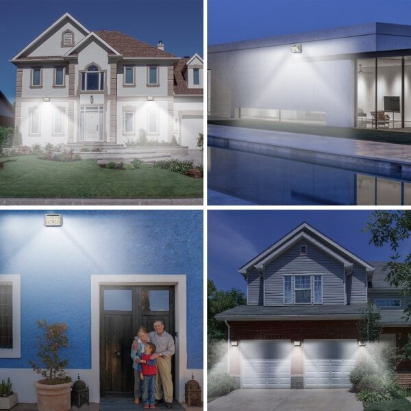 Brilagi-LED Solárne nástenné svietidlo so senzorom WALLIE LED/4W/5,5V strieborná