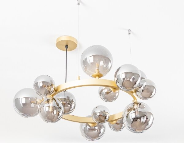 Brilagi - LED Luster na lanku MILLA 15xG9/3W/230V zlatá/dymová