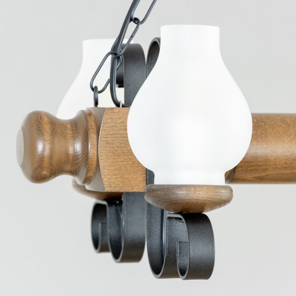 Brilagi - Luster na reťazi RUSTIC 4xE14/40W/230V buk/orech