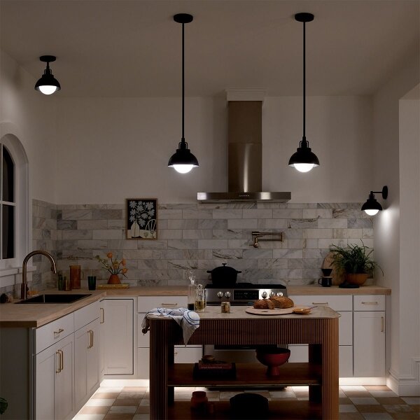 Kichler KL-NIVA-1W-1P-BK - Nástenná lampa NIVA 1xE27/40W/230V čierna