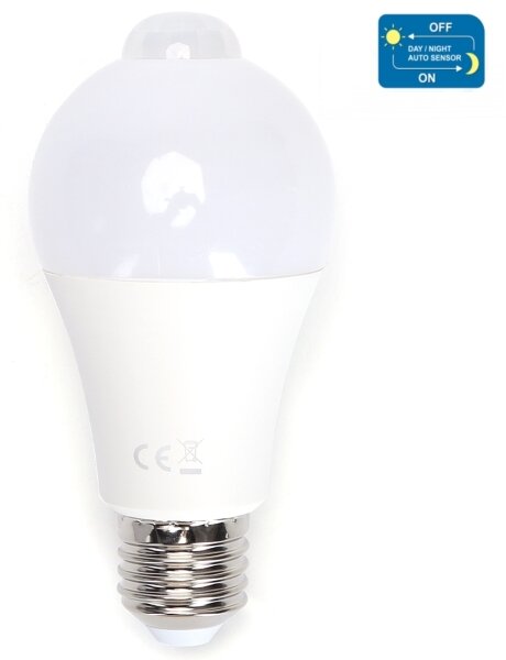 LED Žiarovka so senzorom pohybu a súmraku A60 E27/12W/230V 6500K - Aigostar