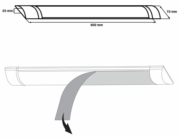 LED Podlinkové svietidlo LED/30W/230V 4000K 90 cm biela