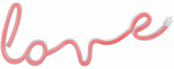 LED Neónová nástenná dekorácia LOVE LED/3W/3xAA USB červená