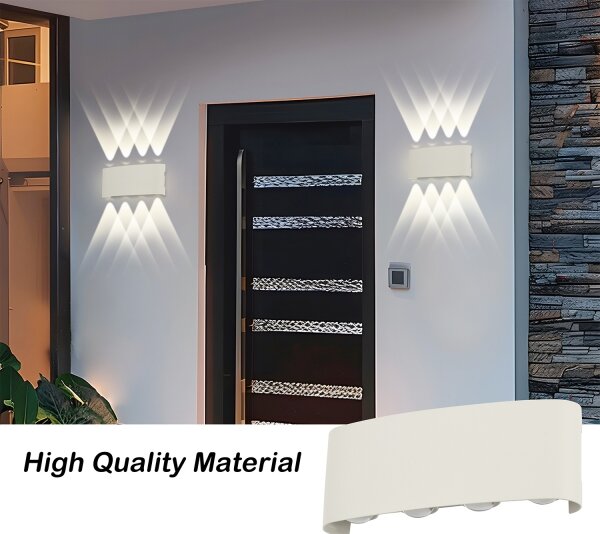 Brilagi - LED vonkajšie nástenné svietidlo FLAREBOX LED/8W/230V biela IP65