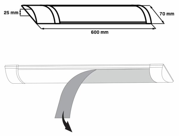 LED Podlinkové svietidlo LED/18W/230V 4000K 60 cm biela