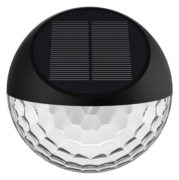 Aigostar - LED Solárne nástenné svietidlo LED/2W/1,2V čierna 2700K IP44