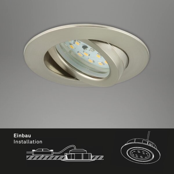 Briloner 7296-012 - LED Stmievateľné podhľadové svietidlo LED/6,5W/230V IP23 chróm