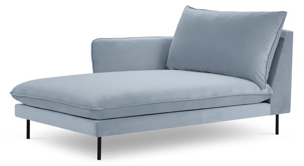 Svetlomodrá zamatová leňoška (ľavý roh) Vienna – Cosmopolitan Design