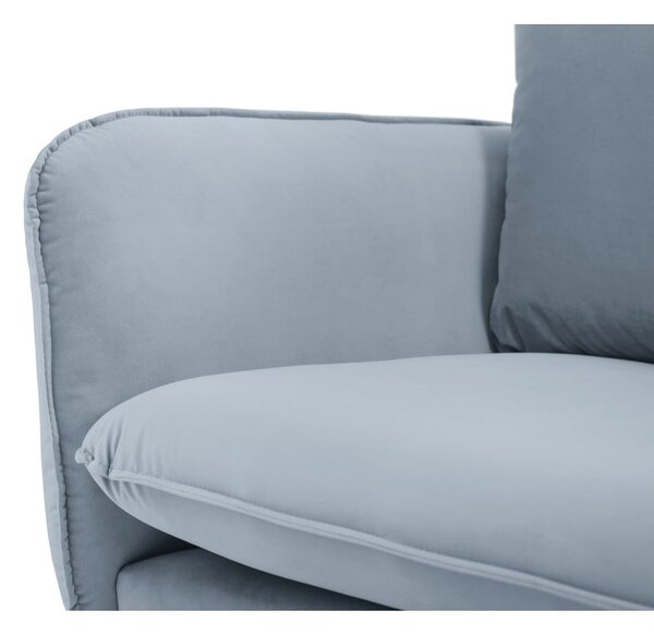 Svetlomodrá zamatová pohovka 160 cm Vienna – Cosmopolitan Design