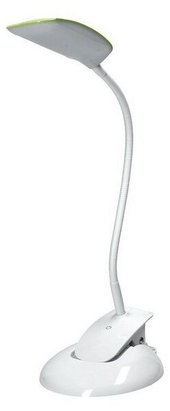 SOLIGHT LED stolný lampička stmievateľná 5W/4000K/300Lm biela s klipom