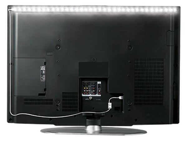 SOLIGHT LED pásik pre TV 100cm, USB napájanie, IP65, 6500K