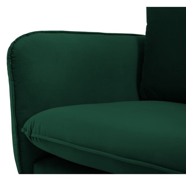 Tmavozelená zamatová pohovka 160 cm Vienna – Cosmopolitan Design