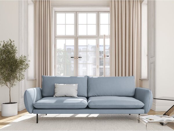 Svetlomodrá zamatová pohovka 200 cm Vienna – Cosmopolitan Design