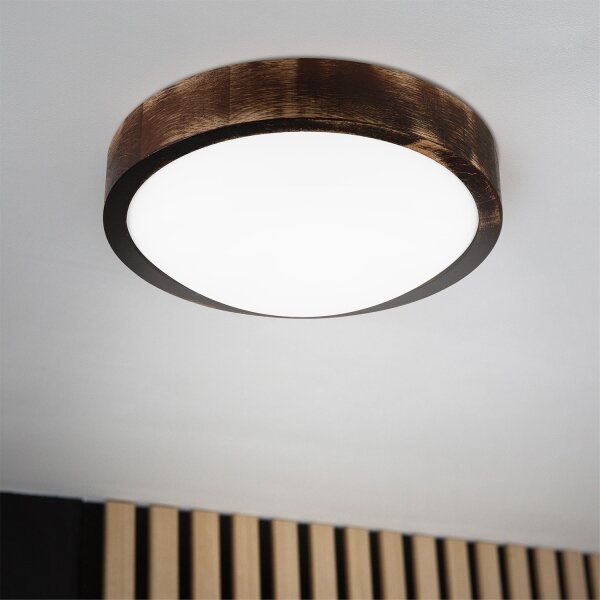 Brilagi - LED stropné svietidlo CARVALHO SLIM SMOKEY LED/20W/230V dub pr. 27,5 cm