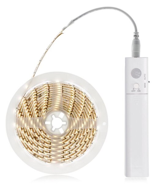 SOLIGHT LED pásik s pohybovým senzorom, 1m, 4x batérie AAA, IP20, 3000K teplá biela