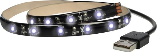 SOLIGHT LED pásik pre TV 100cm, USB napájanie, IP65, 6500K