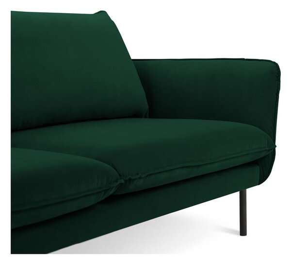 Tmavozelená zamatová pohovka 160 cm Vienna – Cosmopolitan Design