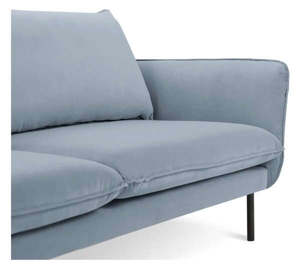 Svetlomodrá zamatová pohovka 160 cm Vienna – Cosmopolitan Design