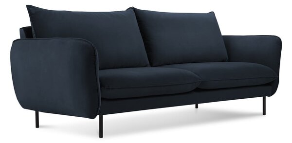 Tmavomodrá zamatová pohovka 160 cm Vienna – Cosmopolitan Design