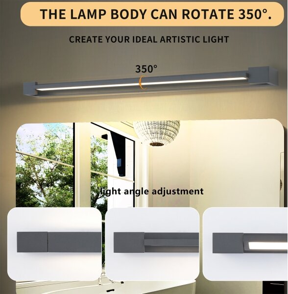 Brilagi - LED kúpeľňové osvetlenie zrkadla AQUA LINE LED/24W/230V 90 cm IP44 antracit