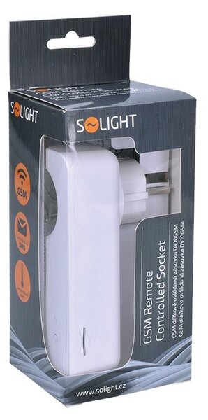 SOLIGHT GSM diaľkovo ovládaná zásuvka 230V/16A, biela