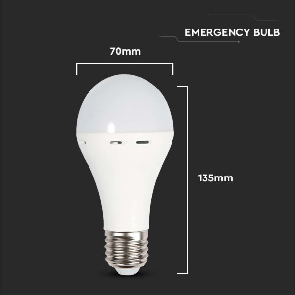 LED Žiarovka s núdzovým režimom A70 E27/9W/230V 4000K