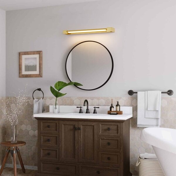Brilagi-LED Kúpeľňové osvetlenie zrkadla AQUA LINE LED/18W/230V 60 cm IP44 zlaté