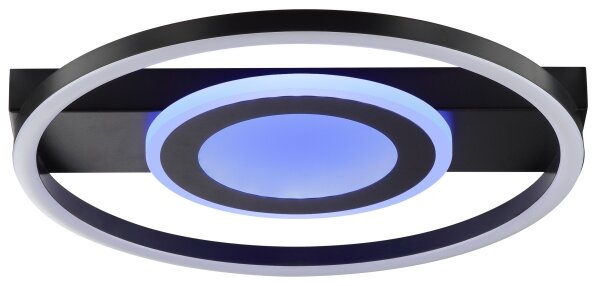 Brilliant -LED RGBW stmievateľné stropné svietidlo MAUREEN LED/20W/230V 3000-6500K čierna + s diaľkovým ovládaním