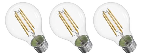 SADA 3x LED Žiarovka FILAMENT A60 E27/3,8W/230V 2700K Energetická trieda A