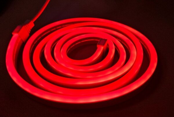 LED Flexibilný pásik NEON LED/5V USB 1,8 m červená