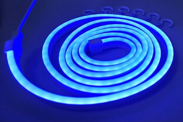 LED Flexibilný pásik NEON LED/5V USB 1,8 m modrá