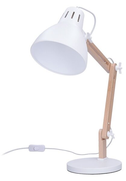 SOLIGHT Stolová lampa Falun, E27, biela