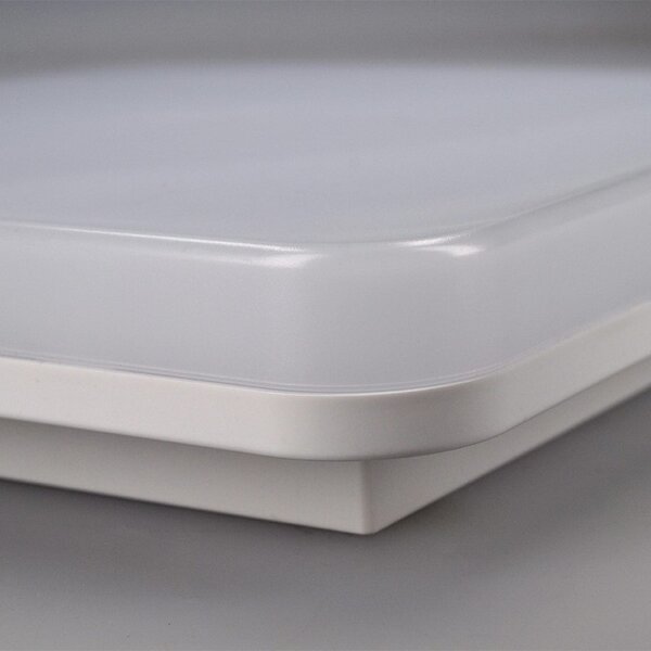 SOLIGHT LED vonkajšie prisadené svietidlo 15W/230V/1150Lm/4000K/120°/IP54, 22cm x 22cm, biele